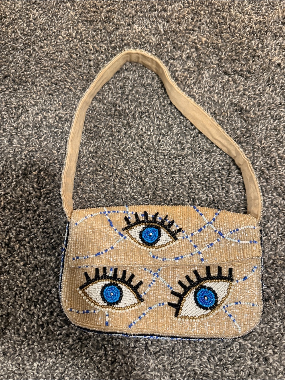 Anthropologie Maeve beaded eye bag